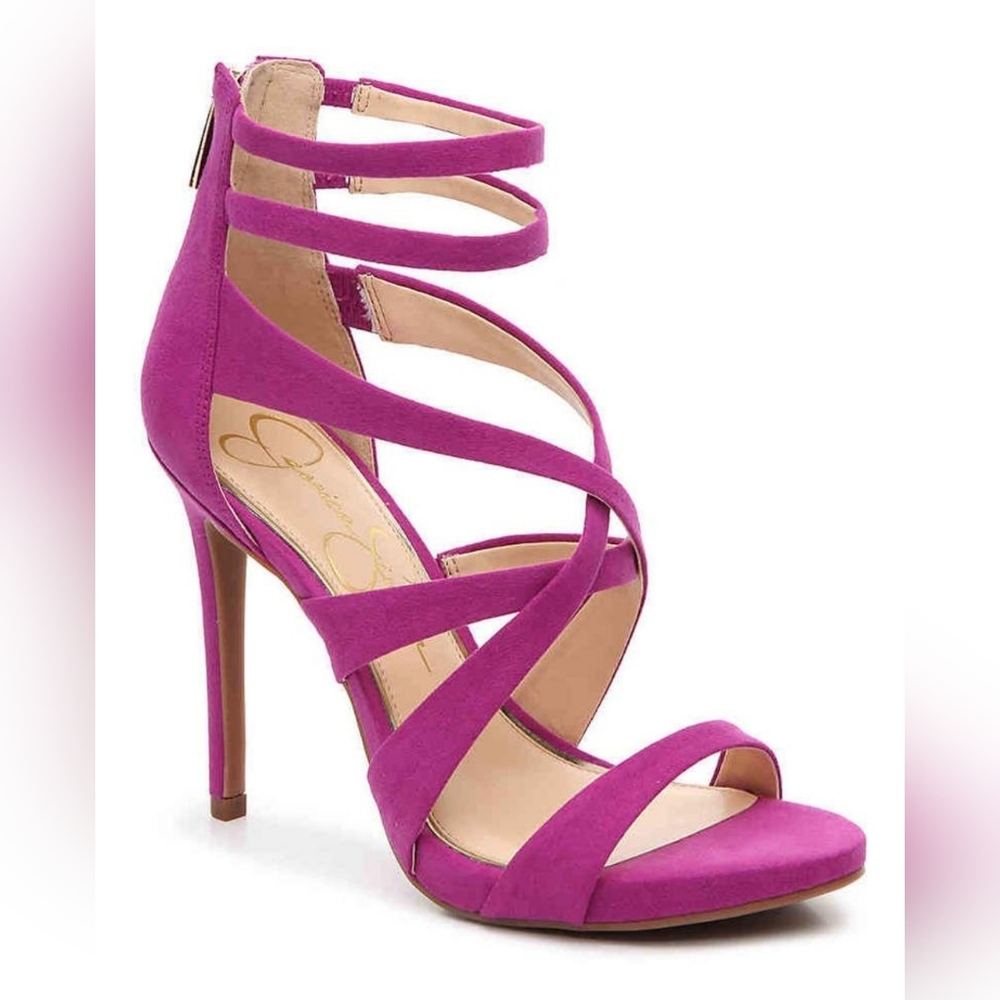 Jessica Simpson Rayomi Purple Strappy Stilletos Heels